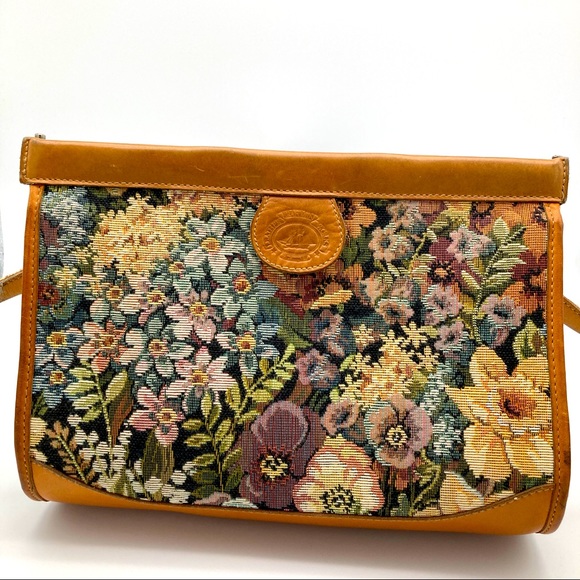 Brahmin Handbags - Vintage Grandmacore Brahmin Needlepoint Floral Frame Shoulder Bag & Coinpurse